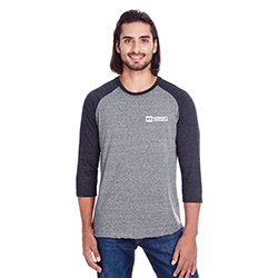 THREADFAST APPAREL UNISEX TRIBLEND 3/4 SLEEVE