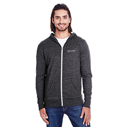 THREADFAST UNISEX TRIBLEND FULL ZIP LIGHT HOODIE